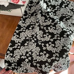 MIDI 1x skirt floral print elastic waist